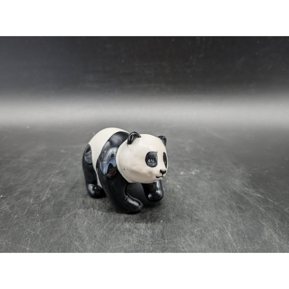 Beswick England Ceramic Panda Cub Figurine Vintage Black White Porcelain Bear